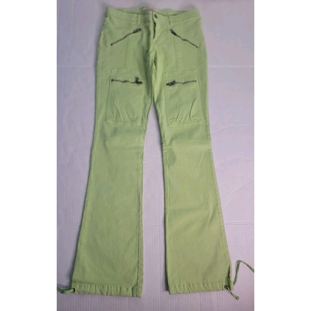 Guess Jeans Sz 29 Low Rise Straight Cargo Pants Grunge Euro Y2K VTG Green